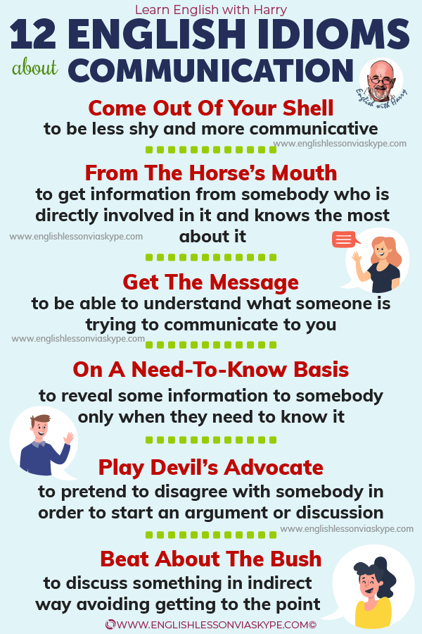 15 English Idioms relating to communication. To spill the beans meaning. Improve English speaking skills at www.englishlessonviaskype.com #learnenglish #englishlessons #tienganh #EnglishTeacher #vocabulary #ingles #อังกฤษ #английский #aprenderingles #english #cursodeingles #учианглийский #vocabulário #dicasdeingles #learningenglish #ingilizce #englishgrammar #englishvocabulary #ielts #idiomas