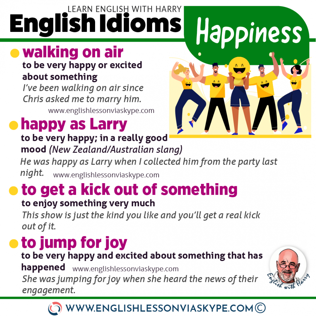 12 English Idioms about Happiness and Sadness. Learn idioms in context at www.englishlessonviaskype.com #learnenglish #englishlessons #tienganh #EnglishTeacher #vocabulary #ingles #อังกฤษ #английский #aprenderingles #english #cursodeingles #учианглийский #vocabulário #dicasdeingles #learningenglish #ingilizce #englishgrammar #englishvocabulary #ielts #idiomas