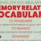 Memory Related Vocabulary