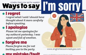 Different ways to say sorry in English. How to say sorry in advanced English? Study advanced English at www.englishlessonviaskype.com #learnenglish #englishlessons #EnglishTeacher #vocabulary #ingles #อังกฤษ #английский #aprenderingles #english #cursodeingles #учианглийский #vocabulário #dicasdeingles