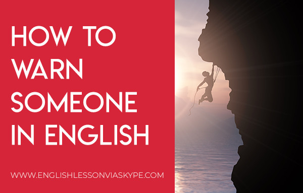 How to warn someone in English. #learnenglish #ingles