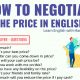 How to Negotiate the Price in English
