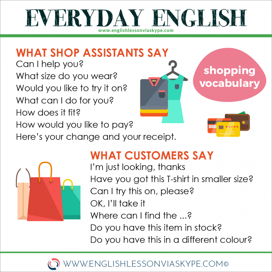 English shopping vocabulary. Words and phrases connected to shopping. Learn English with Harry at www.englishlessonviaskype.com #learnenglish #englishlessons #tienganh #EnglishTeacher #vocabulary #ingles #อังกฤษ #английский #aprenderingles #english #cursodeingles #учианглийский