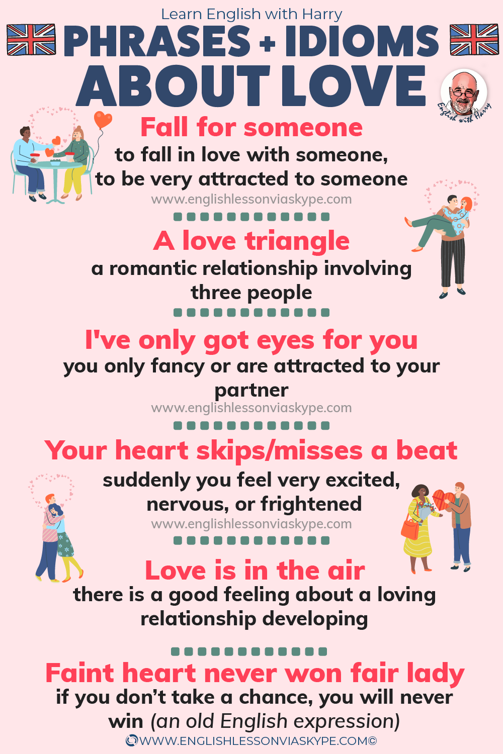 English Phrases and Idioms about Love • Learn English with Harry