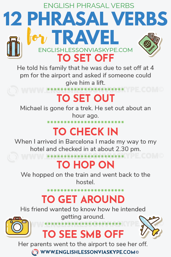 Travel Phrasal Verbs and Expressions in English