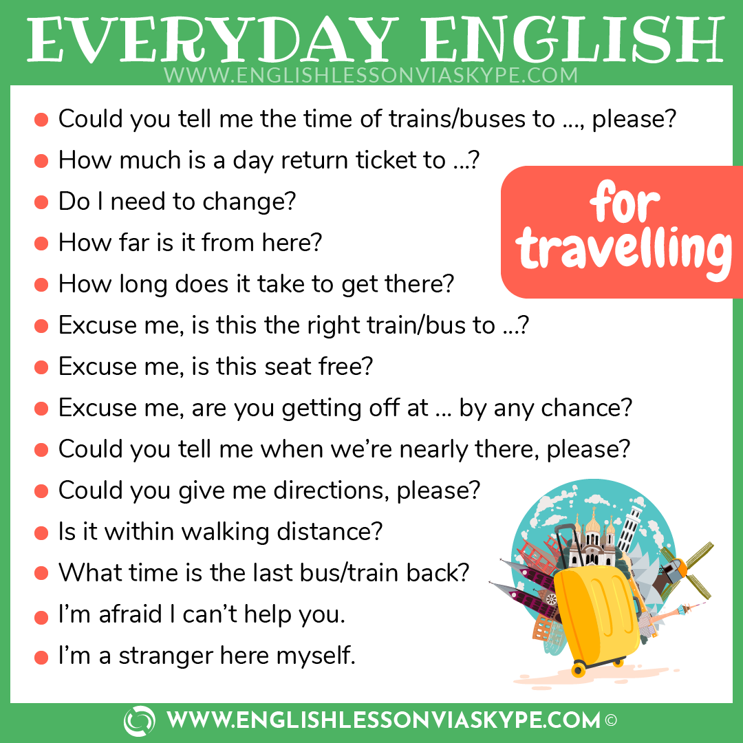 travelling english exercises