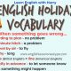 Intermediate English Holiday Vocabulary