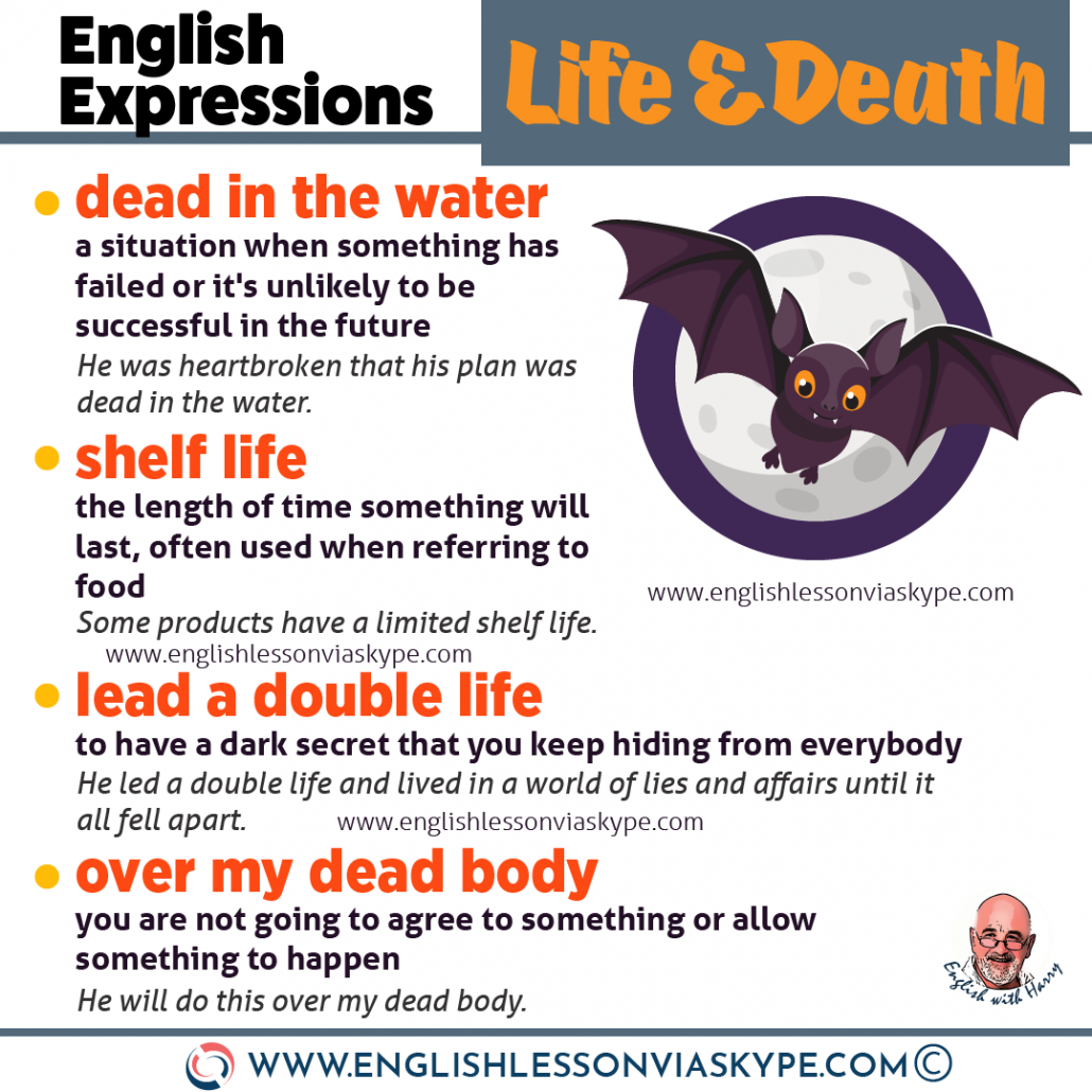 English expressions about life and death. Boost your vocabulary. Improve English from intermediate to advanced at www.englishlessonviaskype.com #learnenglish #englishlessons #EnglishTeacher #vocabulary #ingles #английский #aprenderingles #english #cursodeingles #учианглийский #vocabulário #dicasdeingles #learningenglish #ingilizce #englishgrammar #englishvocabulary #ielts #idiomas