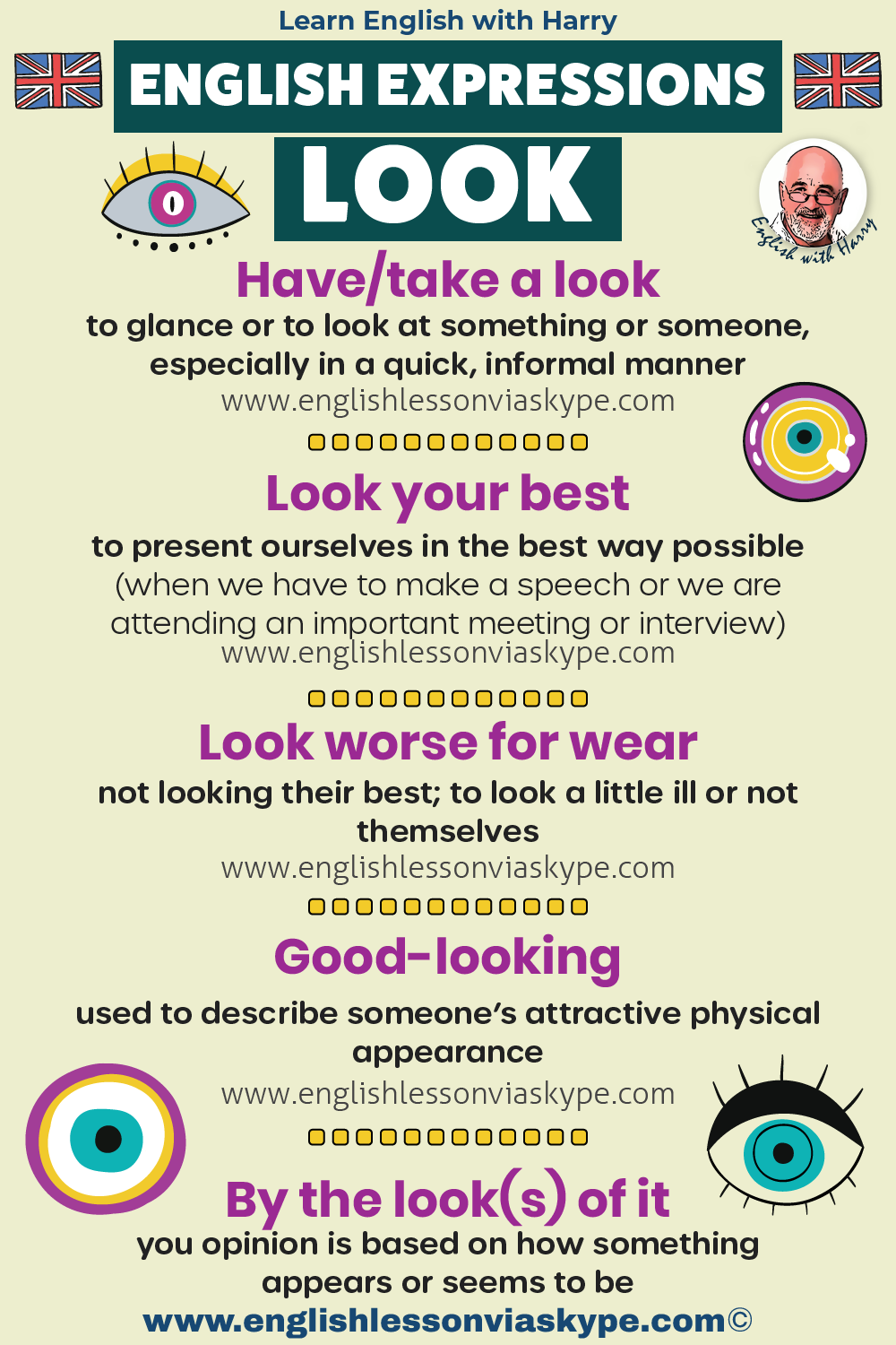 English expressions with Look. Advanced English learning. English lessons on Zoom at www.englishlessonviaskype.com #learnenglish #englishlessons #EnglishTeacher #vocabulary #ingles