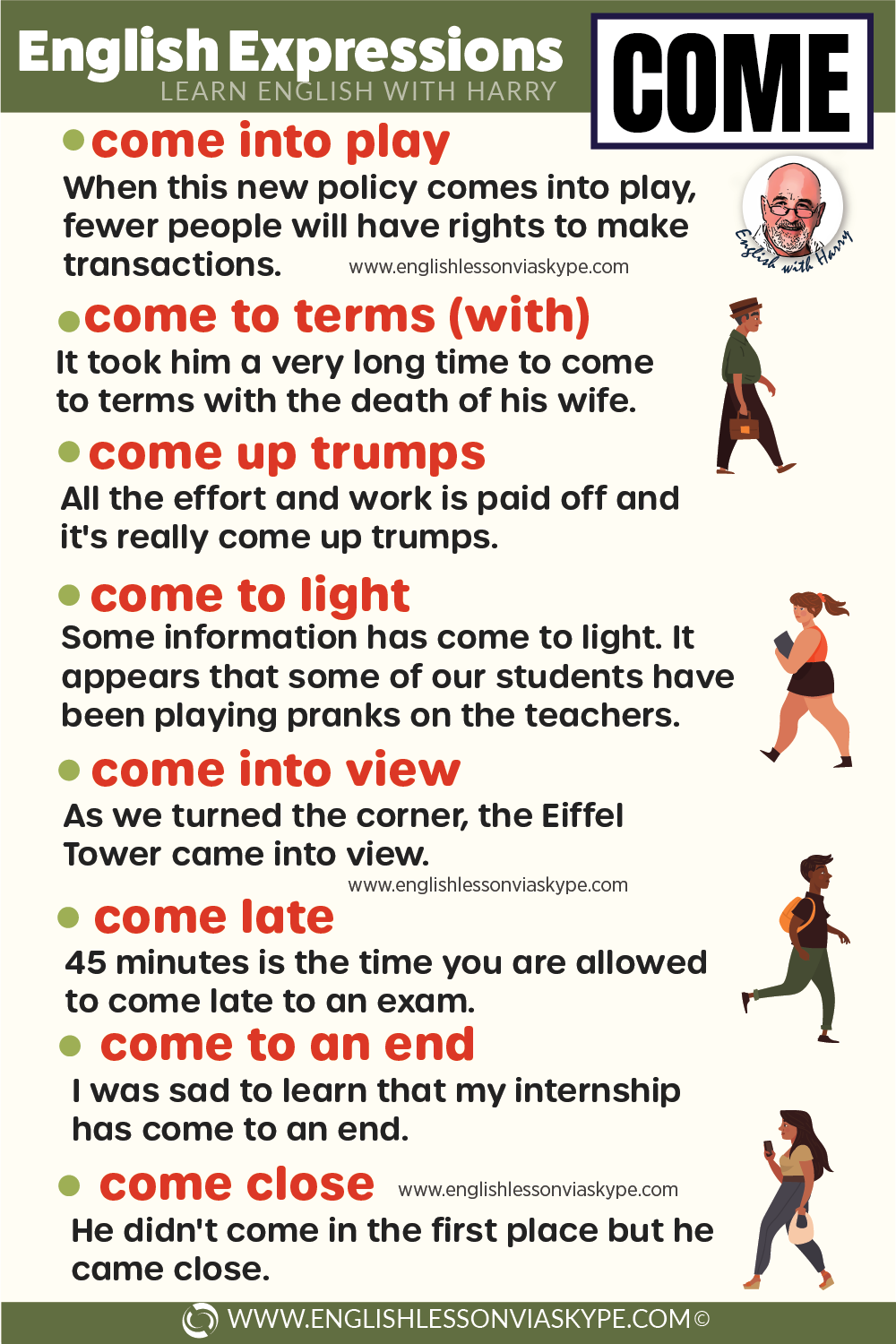 COME: 25 Collocations with Come.Study English advanced level at www.englishlessonviaskype.com #learnenglish #englishlessons #영어학습 #tienganh #EnglishTeacher #vocabulary #ingles #อังกฤษ #английский #英语 #영어 #aprenderingles #english #cursodeingles #aprenderingles #учианглийский #cursodeingles #learningenglish #ingilizce