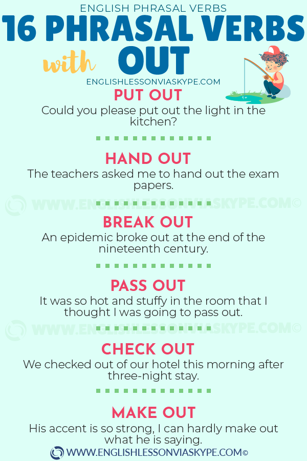 16 Phrasal Verbs with Out with meanings and examples. Learn English with Harry at www.englishlessonviaskype.com #learnenglish #englishlessons #tienganh #EnglishTeacher #vocabulary #ingles #อังกฤษ #английский #aprenderingles #english #cursodeingles #учианглийский #vocabulário #dicasdeingles #learningenglish #ingilizce #englishgrammar #englishvocabulary #ielts #idiomas