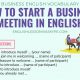 How to Start a Business Meeting in English
