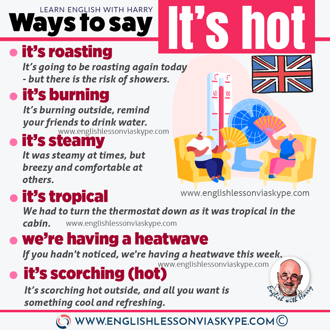 12 Other Ways To Say It S Hot In English Learn English With Harry 👴