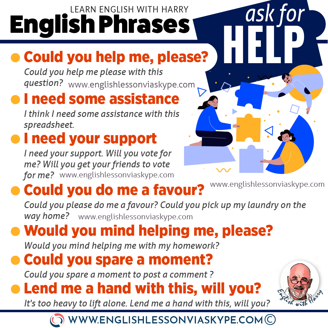 12 Other Ways to Ask for Help in English. Improve your vocabulary at www.englishlessonviaskype.com #learnenglish #englishlessons #tienganh #EnglishTeacher #vocabulary #ingles #อังกฤษ #английский #aprenderingles #english #cursodeingles #учианглийский #vocabulário #dicasdeingles #learningenglish #ingilizce #englishgrammar #englishvocabulary #ielts #idiomas