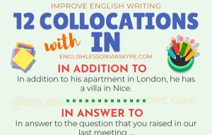 12 English collocations with IN. Learn English with Harry at www.englishlessonviaskype.com #learnenglish #englishlessons