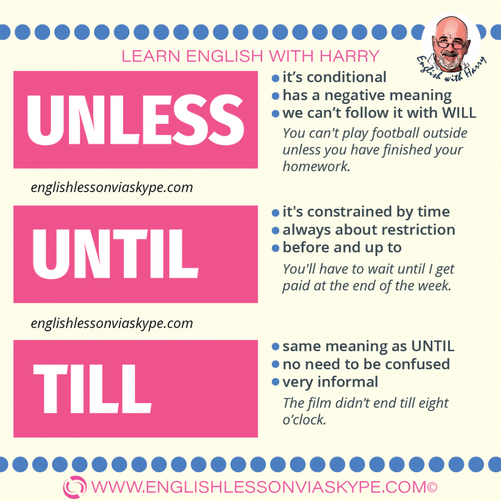 Difference between Unless and Until • Learn English with Harry 👴