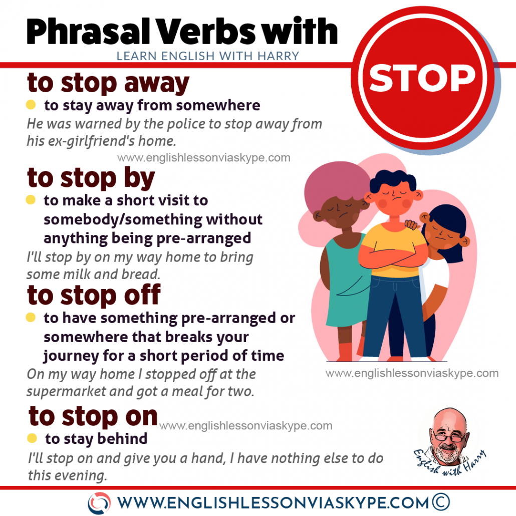 8 Phrasal verbs with stop. Boost your vocabulary and speaking skills. Improve English from intermediate to advanced with www.englishlessonviaskype.com #learnenglish #englishlessons #EnglishTeacher #vocabulary #ingles #английский #aprenderingles #english #cursodeingles #учианглийский #vocabulário #dicasdeingles #learningenglish #ingilizce #englishgrammar #englishvocabulary #ielts #idiomas