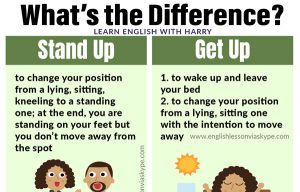 Difference between stand up and get up. Advanced English learning with www.englishlessonviaskype.com #learnenglish #englishlessons #EnglishTeacher #vocabulary #ingles #อังกฤษ #английский #aprenderingles #english #cursodeingles #учианглийский #vocabulário #dicasdeingles #learningenglish #ingilizce #englishgrammar #englishvocabulary #ielts #idiomas