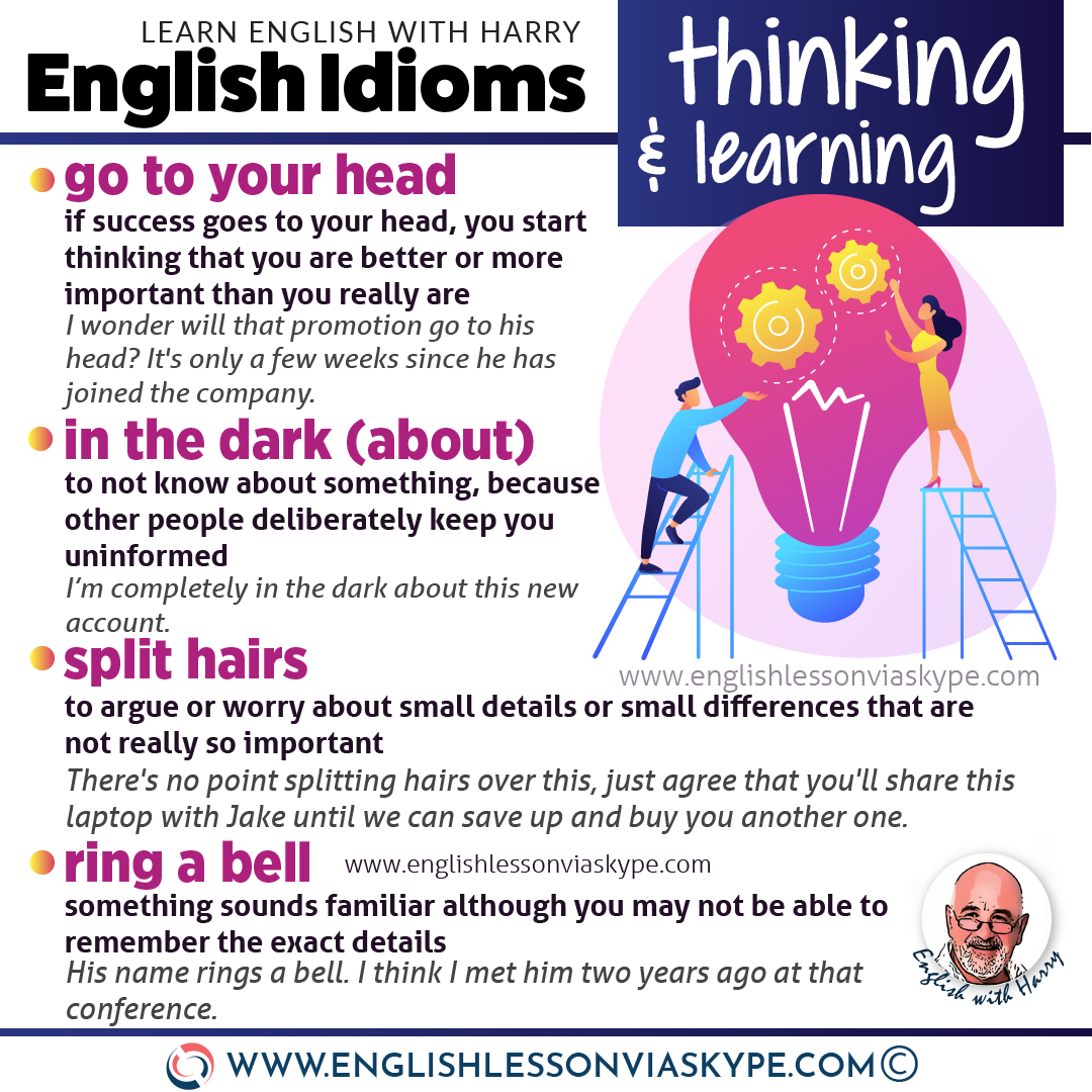 ENGLISH IDIOMS: Learn 10 idioms about thinking and learning. From intermediate to advanced English with www.englishlessonviaskype.com #learnenglish #englishlessons #EnglishTeacher #vocabulary #ingles #อังกฤษ #английский #aprenderingles #english #cursodeingles #учианглийский #vocabulário #dicasdeingles #learningenglish #ingilizce #englishgrammar #englishvocabulary #ielts #idiomas