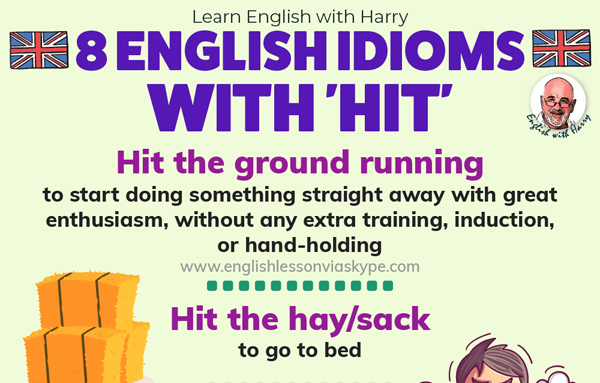 8 English Idioms with Hit • Learn English with Harry 👴