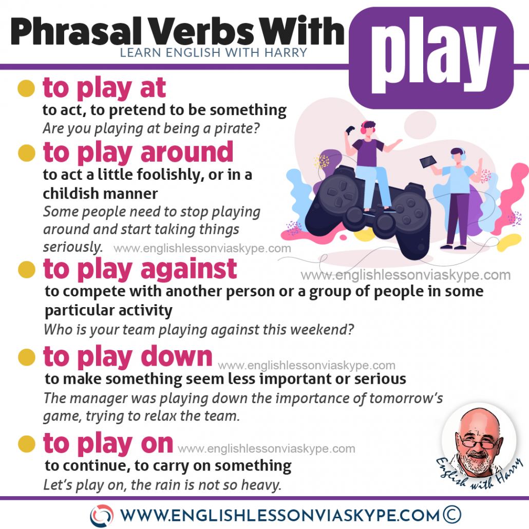 9 Phrasal Verbs With Play • Learn English with Harry 👴
