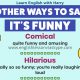 Other Ways To Say Funny In English