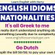 10 English Idioms Using Nationalities