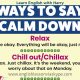 Ways To Say Calm Down In English