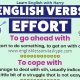 Verbs Of Effort In English