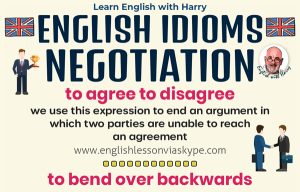 English idioms about negotiation. Advanced English learning. Online English lessons on Zoom at www.englishlessonviaskype.com #learnenglish #englishlessons #EnglishTeacher #vocabulary #ingles