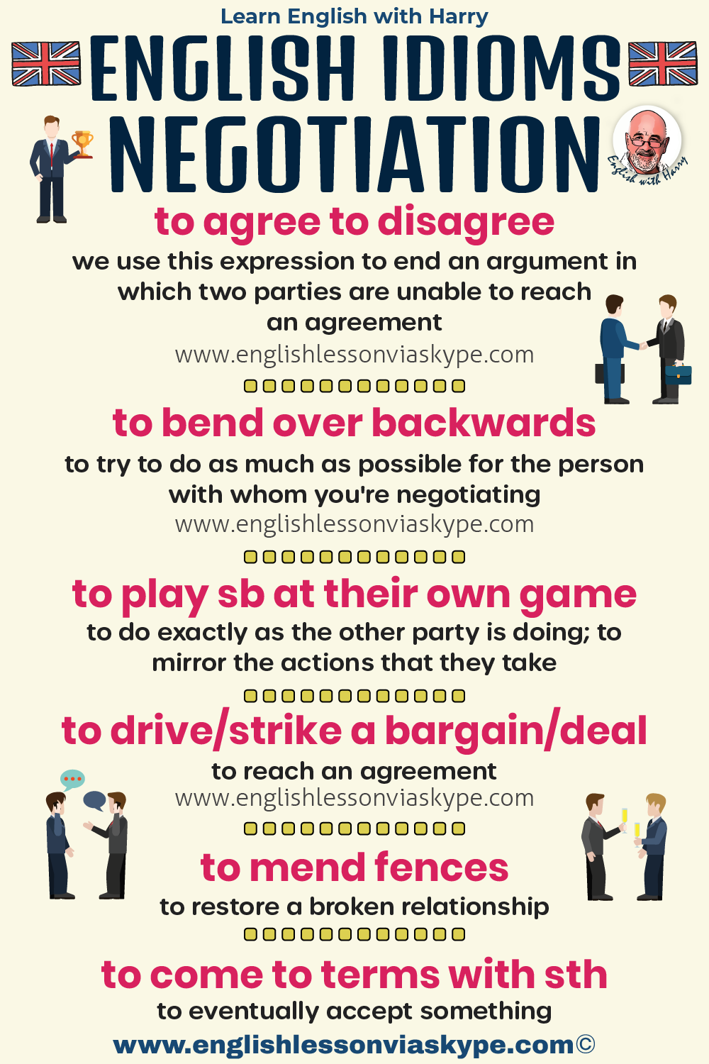 English Idioms About Negotiation • Speak better English with Harry 👴