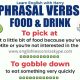 Phrasal Verbs Related To Food And Drink