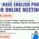 Must-Have English Phrases For Online Meetings