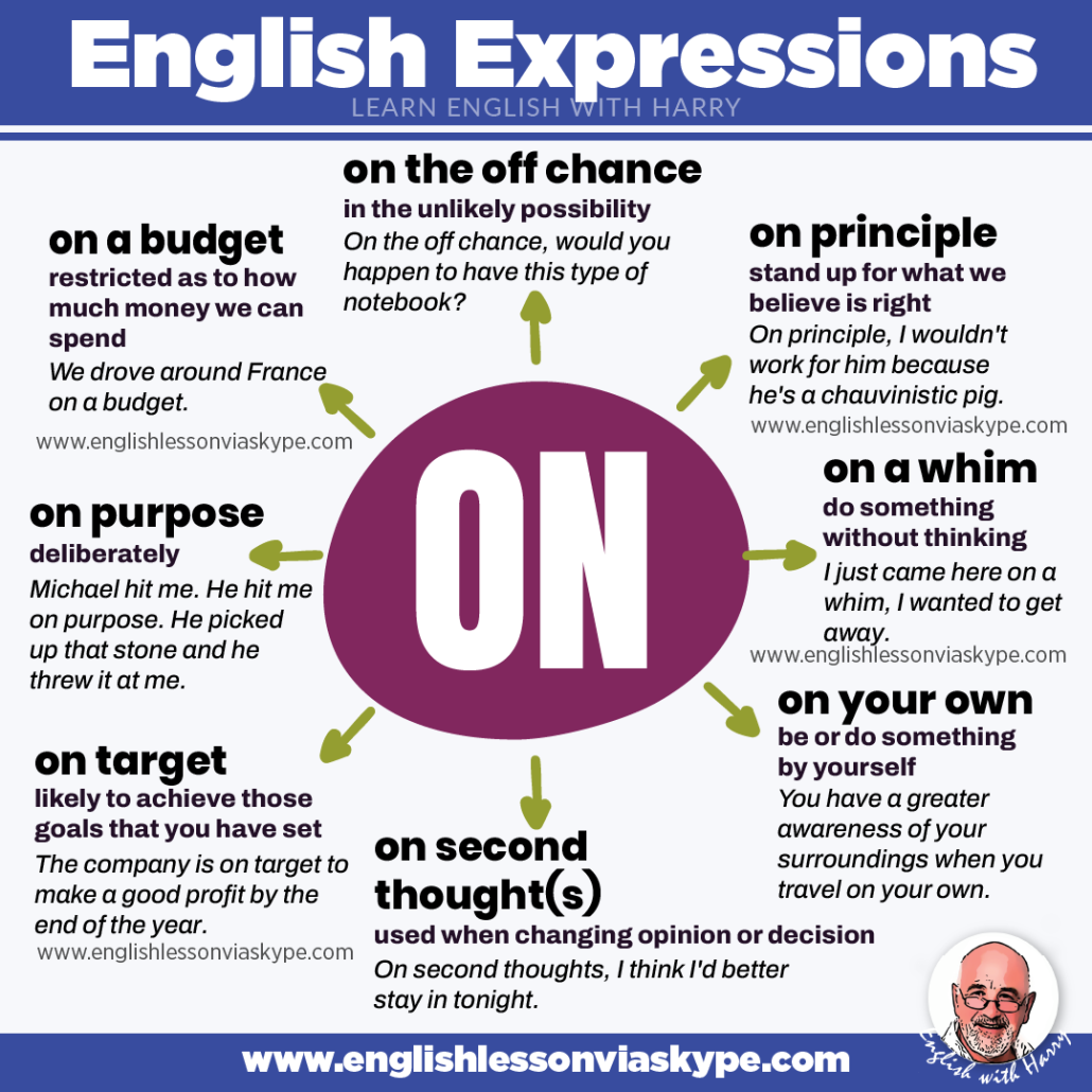 Advanced English expressions with on. Better way to improve English vocabulary. Online English lessons at www.englishlessonviaskype.com. Click the link.