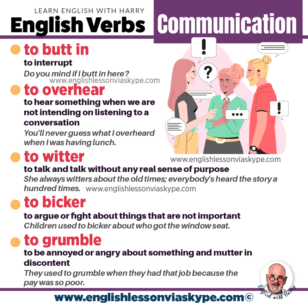 English verbs related to communication. Advanced English learning. Online English lessons on Zoom at www.englishlessonviaskype.com #learnenglish #englishlessons #EnglishTeacher #vocabulary #ingles