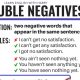 Double Negatives In English Grammar