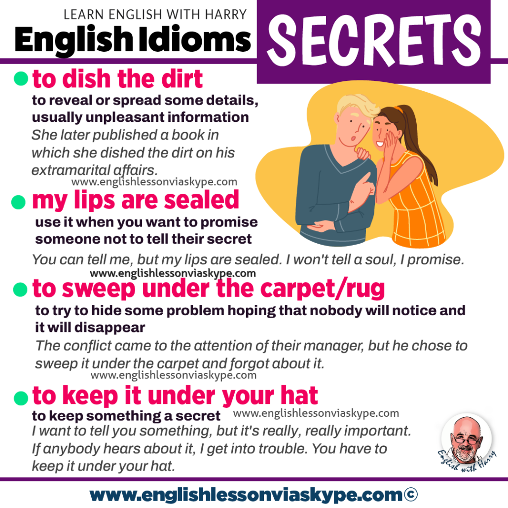 English idioms about secrets and gossip. What is the best way to learn English vocabulary? Advanced English course at www.englishlessonviaskype.com #learnenglish #englishlessons #EnglishTeacher #vocabulary #ingles