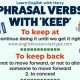 Phrasal Verbs With Keep