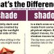 Difference Between Shade And Shadow