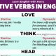 How To Use Stative Verbs In English
