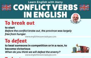 English verbs related to conflicts. Study English advanced level. Online English lessons at englishlessonviaskype.com Click the link