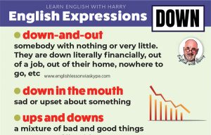 Advanced English expressions with down. Advanced English lessons on Zoom and Skype. Click the link and book your free trial lesson at englishlessonviaskype.com #learnenglish