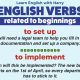 B2, C1, C2 Level English Verbs For New Beginnings