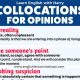 English Collocations For Opinions