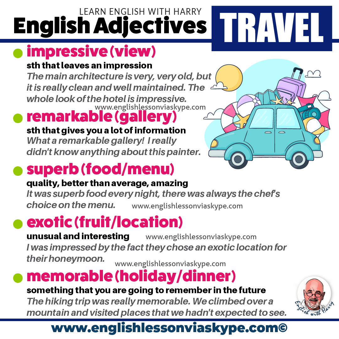 adjectives like travel