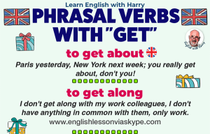 30 Phrasal verbs with get. Advanced English lessons on Zoom and Skype. Improve English speaking and writing skills. #learnenglishnglish