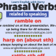 18 Speaking Phrasal Verbs
