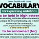 Advanced Vocabulary Related To Ambitions