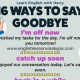 16 Ways To Say Goodbye In English