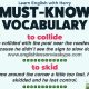 English Vocabulary Words For Car Accidents